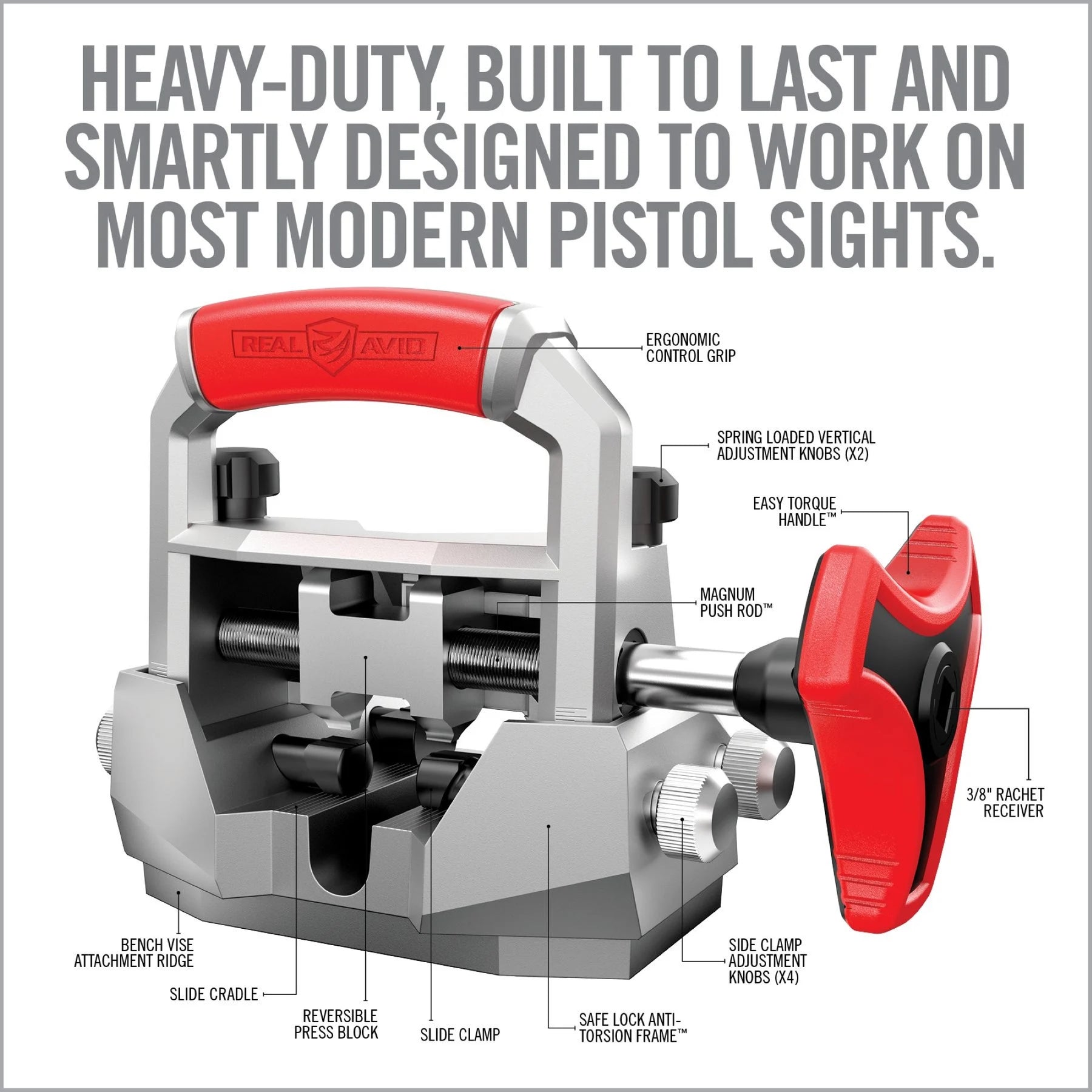 REAL AVID | MASTER SIGHT PUSHER - Stumento di regolazione per mirini pistole