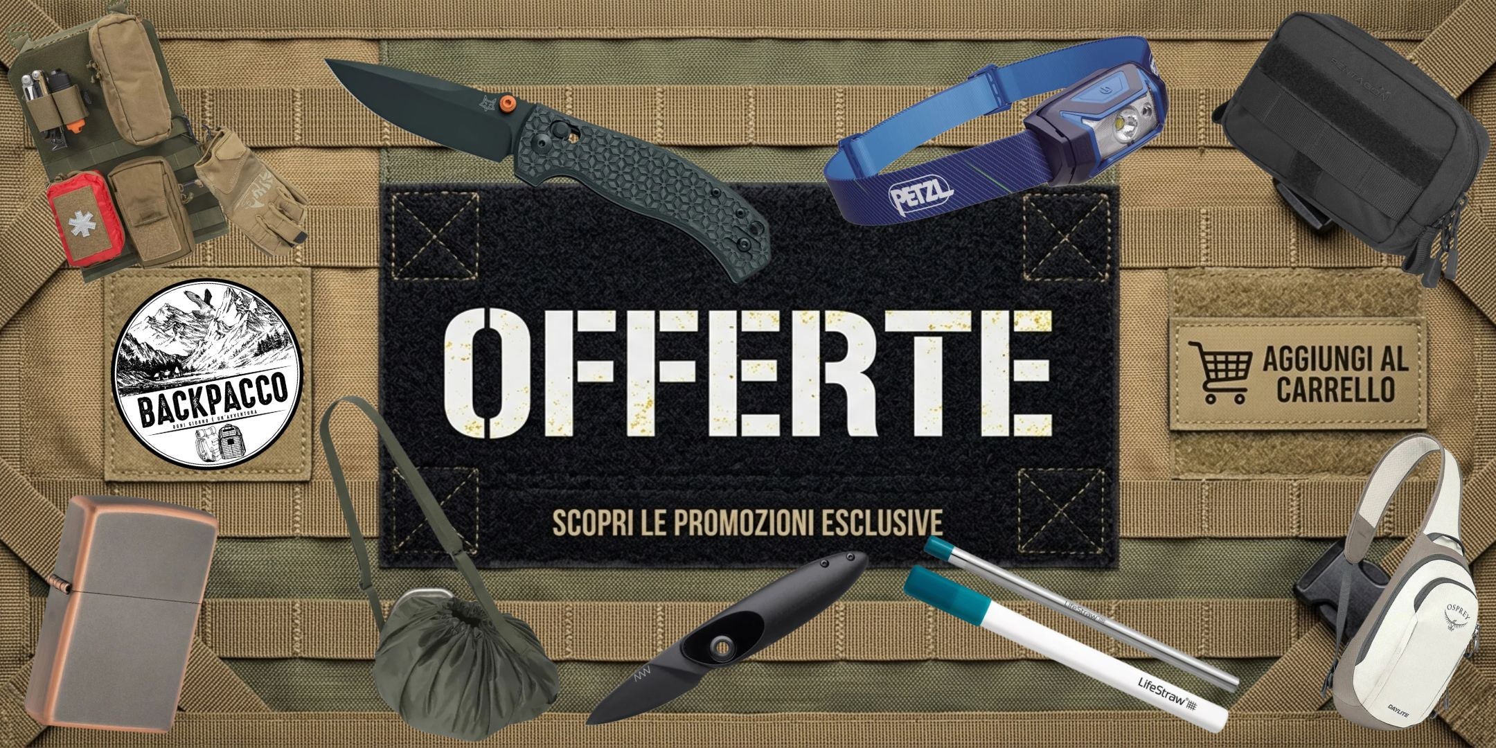 BackPacco Offerte ciclo 10 - promozioni esclusive su coltelli, torce, zaini e attrezzatura outdoor
