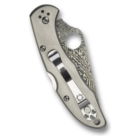 Spyderco Delica 4 Titanio Damasco