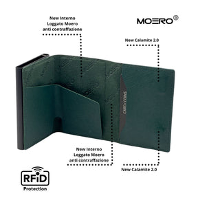 MOERO | PRO ZIP SAFFIANO GREEN - Portafoglio