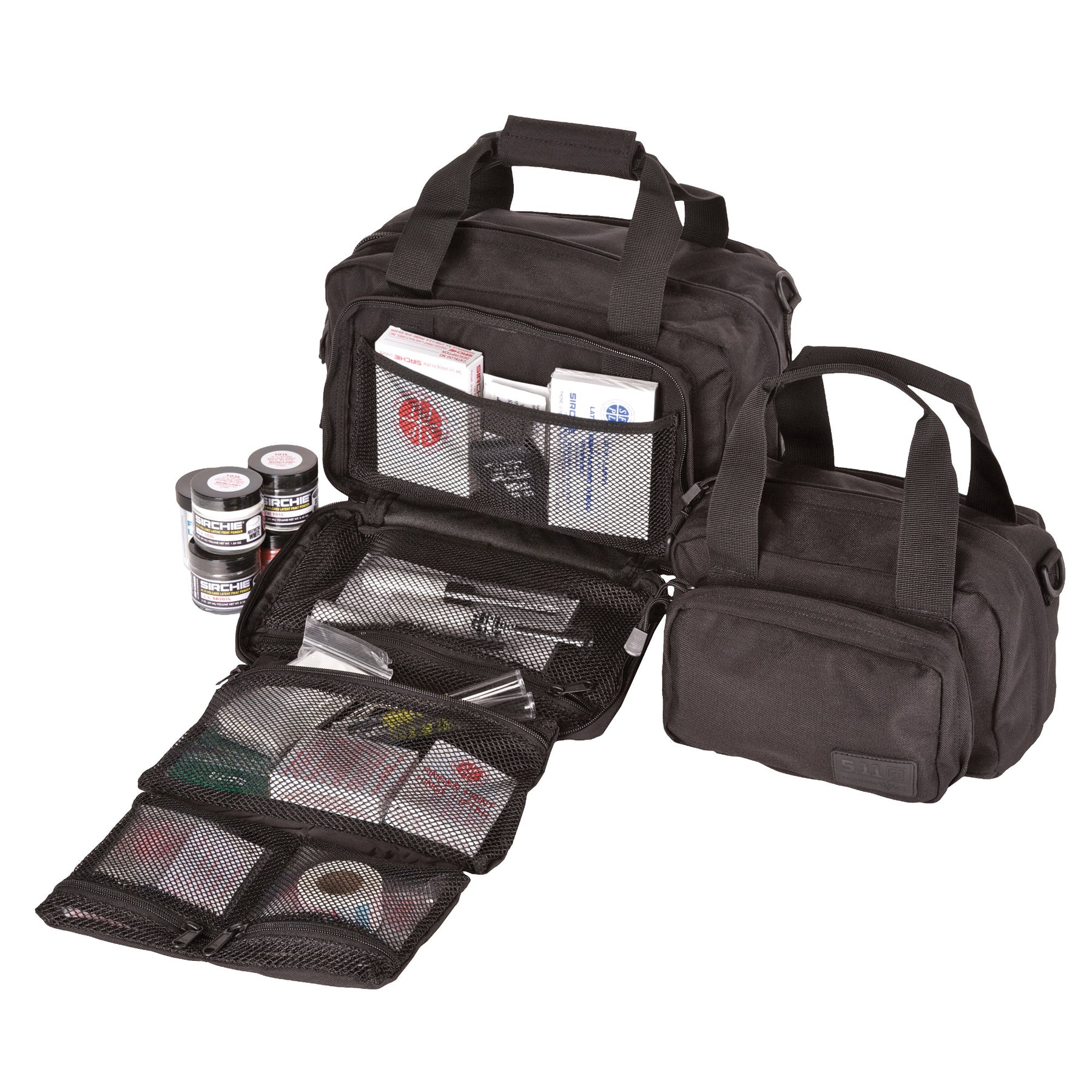 Borsa tattica 5.11 Small Kit Bag da 8 litri**, di colore nero, compatta e versatile per il trasporto di attrezzatura (Field Tested), con doppia maniglia superiore e tracolla a D per il trasporto