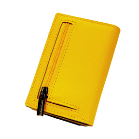 MOERO | PRO ZIP SAFFIANO YELLOW - Portafoglio