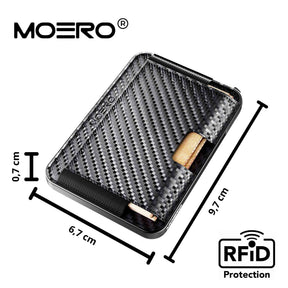 MOERO | M2 PRO CARBON BLACK - Portafoglio MagSafe