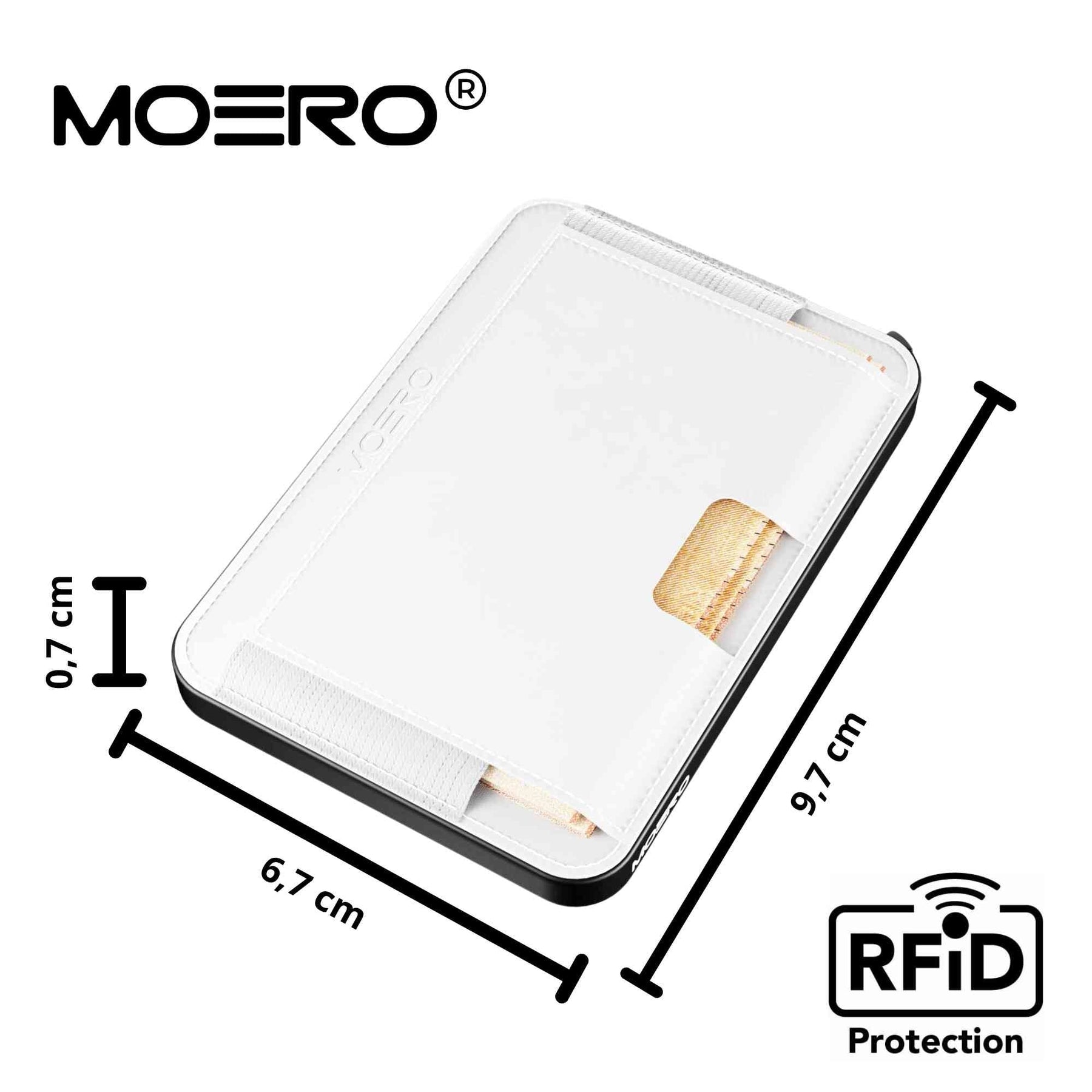 MOERO | M2 WHITE - Portafoglio MagSafe