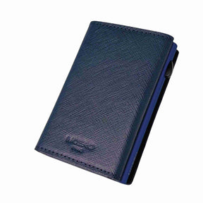 MOERO | PRO ZIP SAFFIANO BLUE NAVY - BLUE MIDNIGHT - Portafoglio