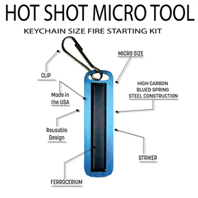 GRIM WORKSHOP | HOT SHOT MICRO TOOL - Portachiavi con acciarino