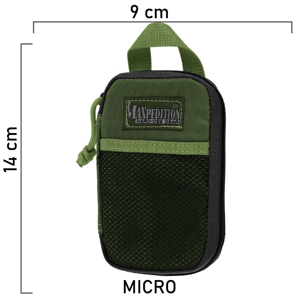 Tasca maxpedition micro pocket organizer con quotazione delle dimensioni