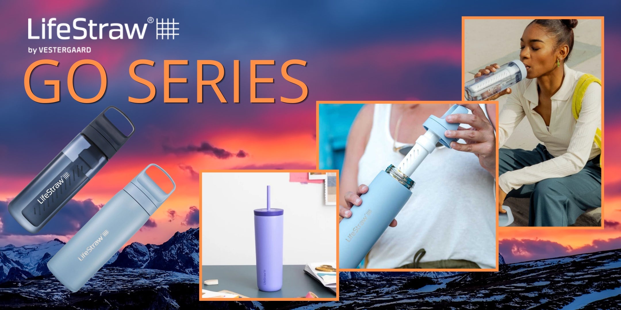 LifeStraw Go Series Borraccia con filtro integrato per acqua potabile sicura outdoor e lifestyle con sistema di microfiltrazione avanzato e cannuccia protetta ideale per escursionismo e viaggi promo Backpacco