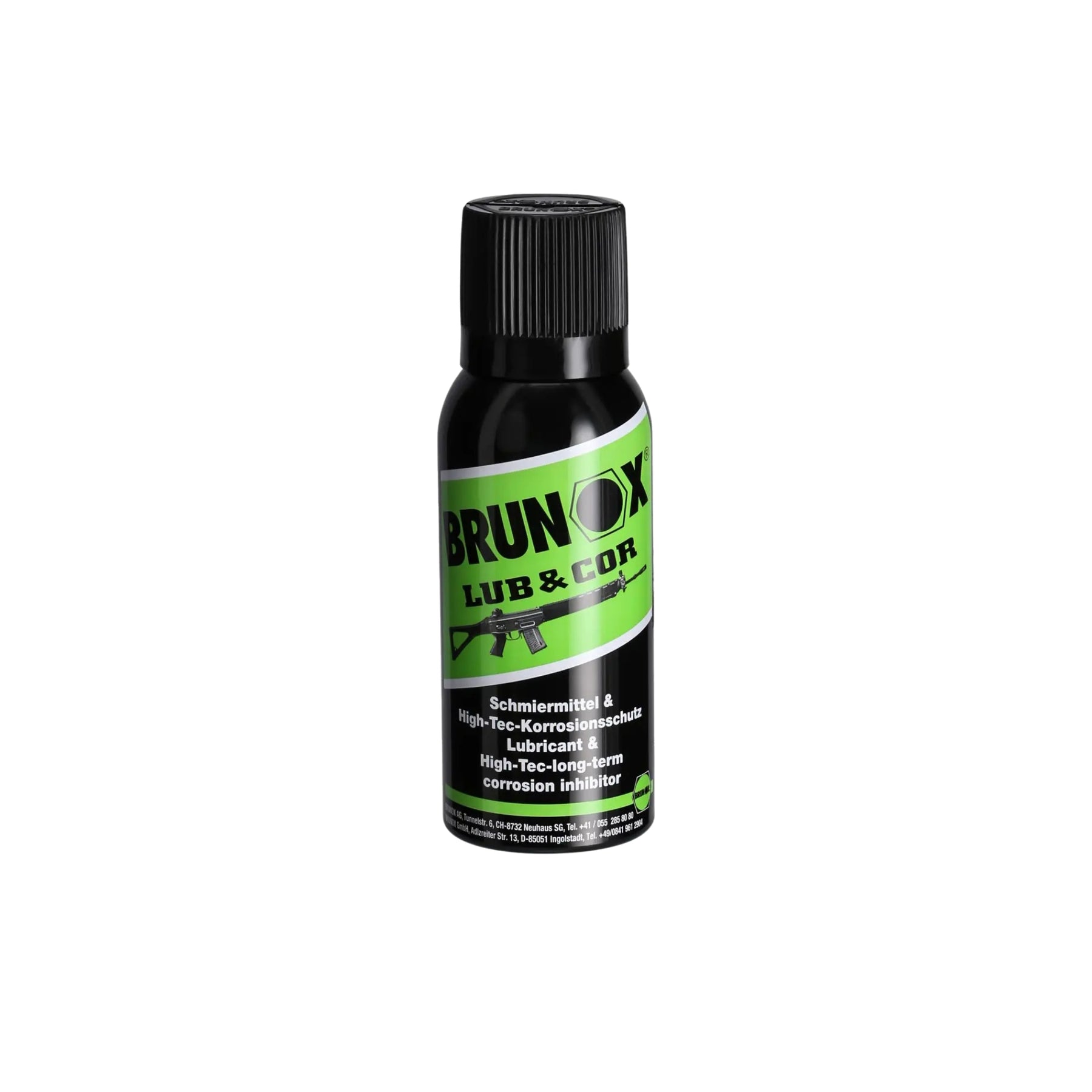 Brunox Lub & Cor Bulk, lubrificante e protettivo anticorrosione ad alta tecnologia, privo di siliconi e PTFE, formulato per manutenzione armi, coltelleria e attrezzatura outdoor professionale.
