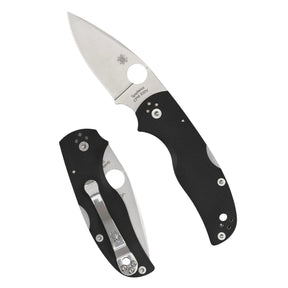 Spyderco Native 5 G-10 coltello chiudibile compatto EDC con lama a filo piano, foro Spyderco Round Hole, blocco posteriore back lock e guancette in G-10 testurizzato con clip a quattro posizioni, ideale per porto quotidiano, escursionismo e collezionismo.