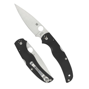 Spyderco Native 5 G-10 coltello chiudibile compatto EDC con lama a filo piano, foro Spyderco Round Hole, blocco posteriore back lock e guancette in G-10 testurizzato con clip a quattro posizioni, ideale per porto quotidiano, escursionismo e collezionismo.