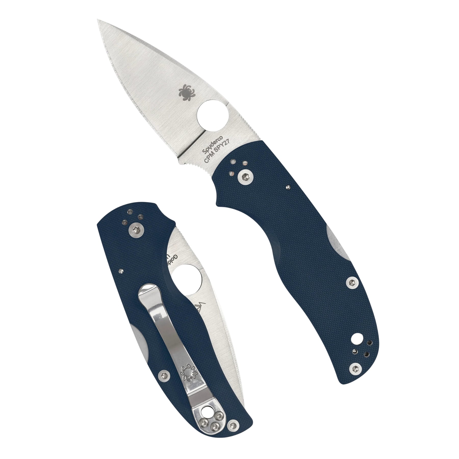 Spyderco Native 5 G-10 coltello chiudibile compatto EDC con lama a filo piano, foro Spyderco Round Hole, blocco posteriore back lock e guancette in G-10 testurizzato con clip a quattro posizioni, ideale per porto quotidiano, escursionismo e collezionismo.