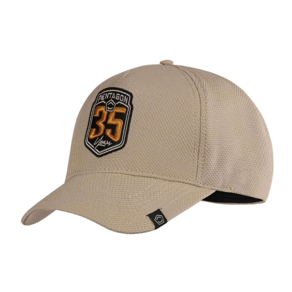 Pentagon Anniversary 35 BB Cap cappellino da baseball traspirante a 6 pannelli con patch celebrativa 35 Years ricamata sul fronte, visiera rigida curva preformata e regolazione posteriore, ideale per abbigliamento tattico, outdoor e tempo libero.