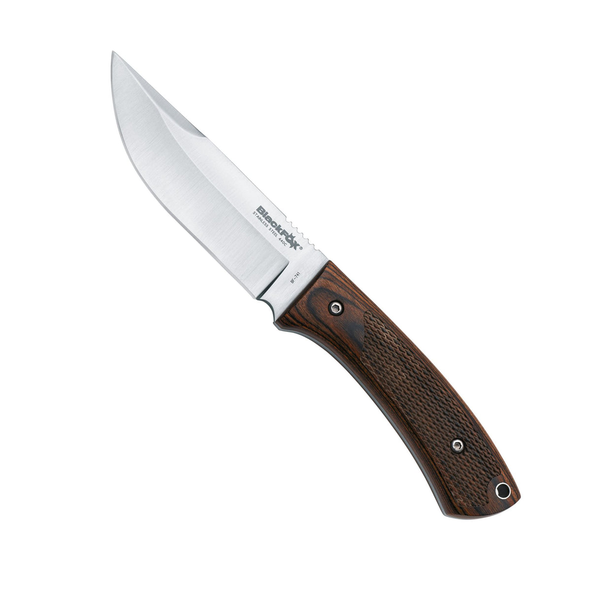 Black Fox Companion BF-741 coltello a lama fissa in acciaio inossidabile 440C con manico ergonomico testurizzato per outdoor e bushcraft