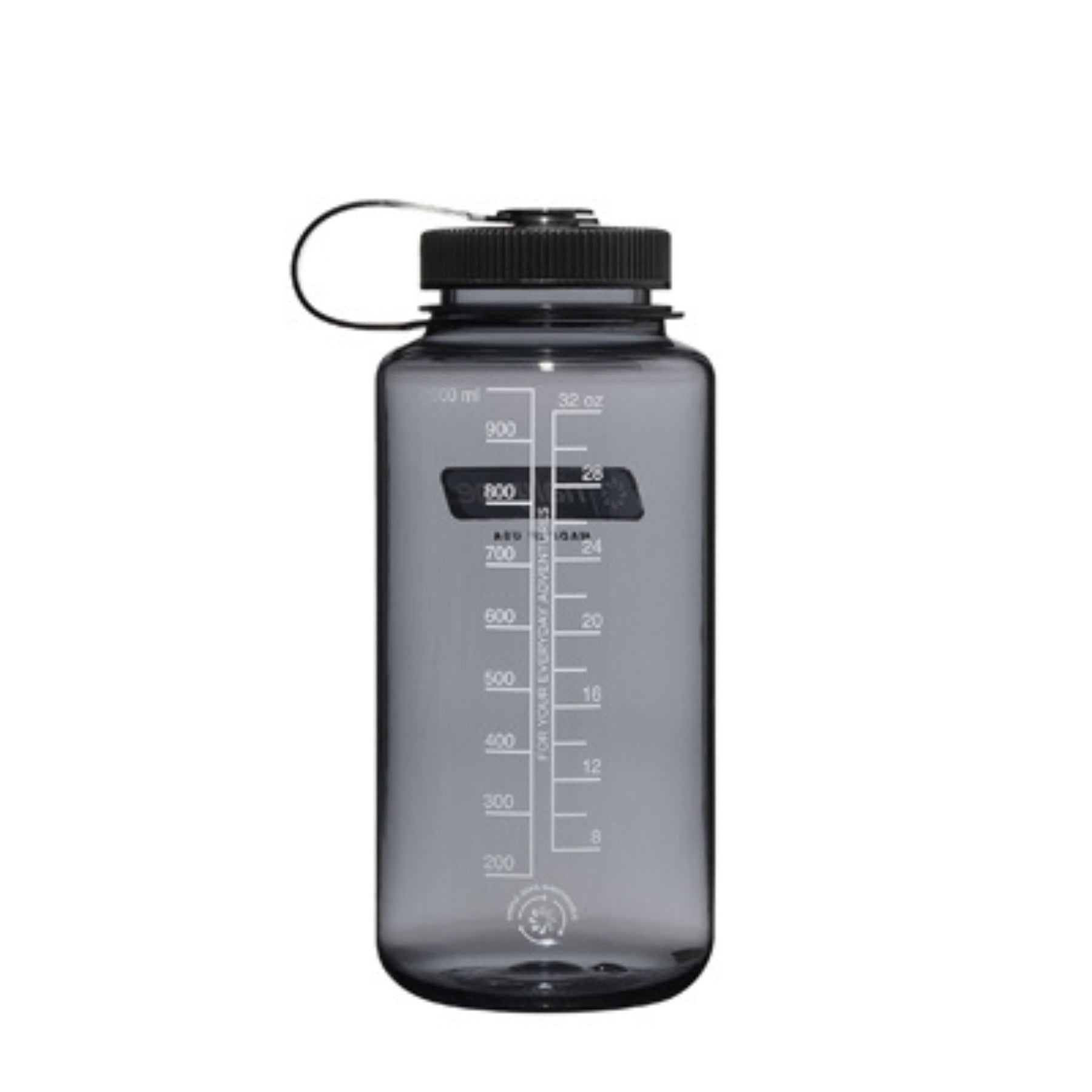 NALGENE | WIDE MOUTH SUSTAIN WATER BOTTLE Grey, Black Cap - Borraccia a bocca larga 0.94 L