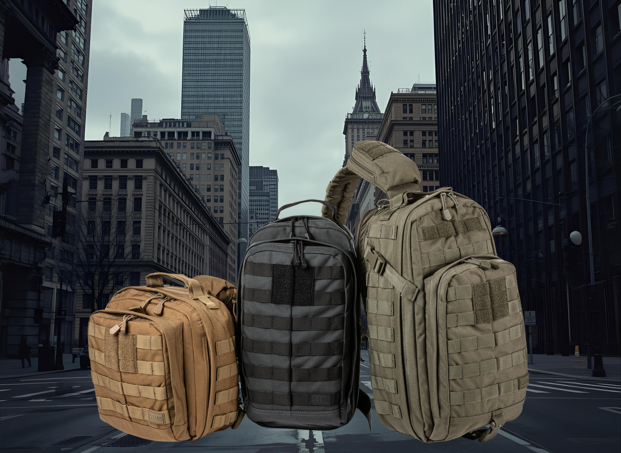 alcuni rush moab di 5.11 disponibili su backpacco.it