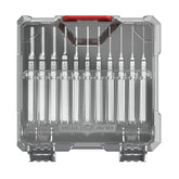 Set di cacciaspine Real Avid Accu-Punch 11-Piece Roll Pin Punch Set, kit di attrezzi di precisione per armaioli, include 11 punte in acciaio per perni a rullo, fornito in una custodia rigida trasparente e rossa per l'organizzazione e il trasporto