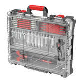 Real Avid Bore-Max Master Cleaning Kit and Mobile Workstation: Kit di pulizia professionale completo per armi, custodito in una valigetta rigida trasparente che funge da stazione di lavoro mobile. Include scovoli Bore-Max, patch Speed Clean e accessori di precisione organizzati in scomparti dedicati. Massima efficienza e protezione per la manutenzione sul campo o in officina.