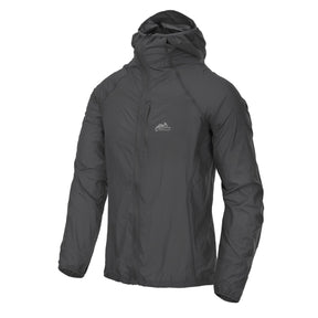 Giacca a vento Helikon-Tex Tramontane in Windpack Nylon, colore Shadow Grey, vista frontale — ultraleggera, antivento e comprimibile
