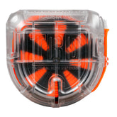 ATWOOD | TRD TACTICAL ROPE DISPENSER - Dispenser di cavo con 15 m di Paracord - BackPacco - BP-ATWOOD-TRD-CLEAR-NEON-ORANGE