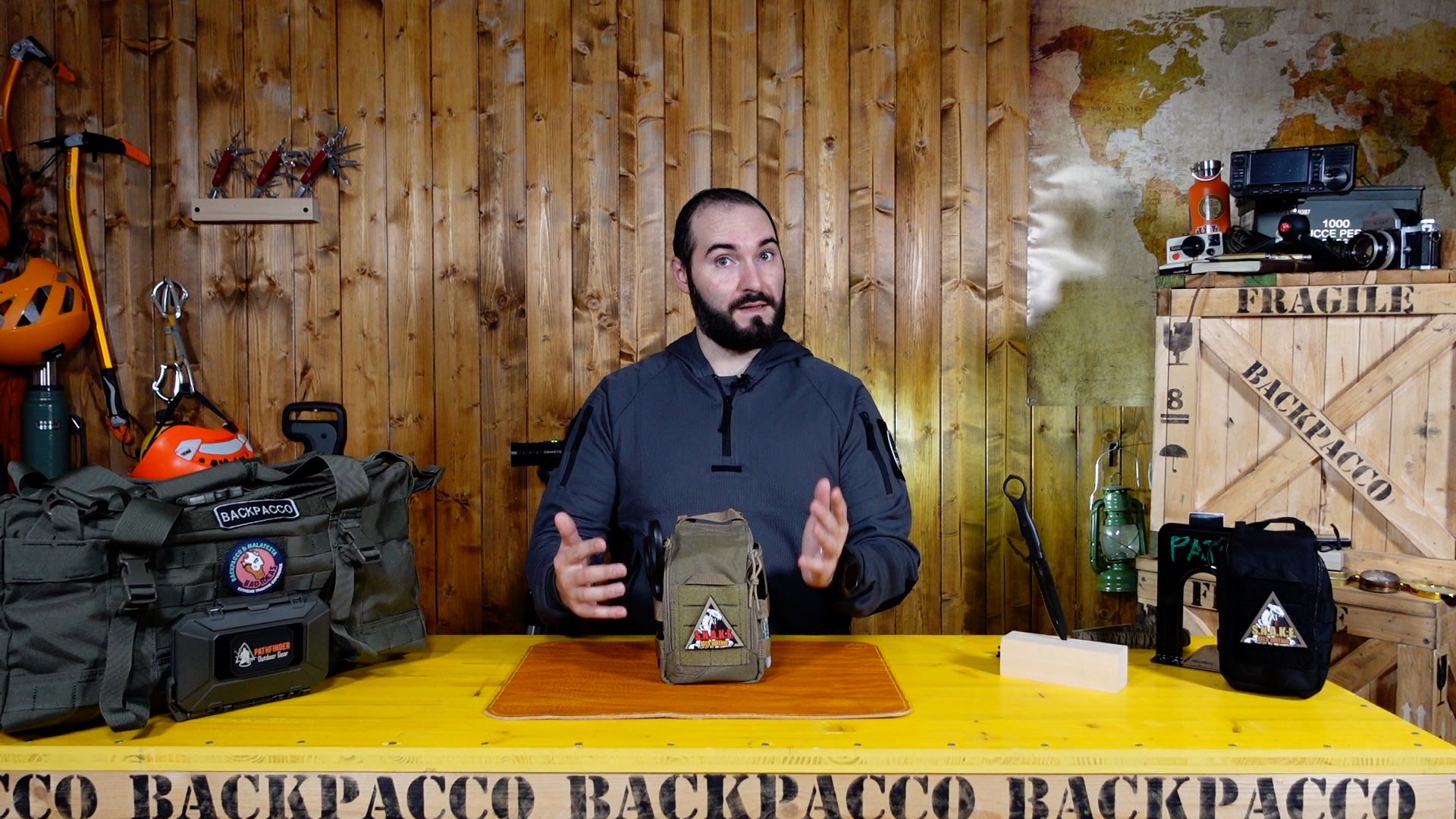 COPERTINA DEL VIDEO DOVE PAOLO DI BACKPACCO SPIEGA LA POUCH UCR IFAK DI 5.11