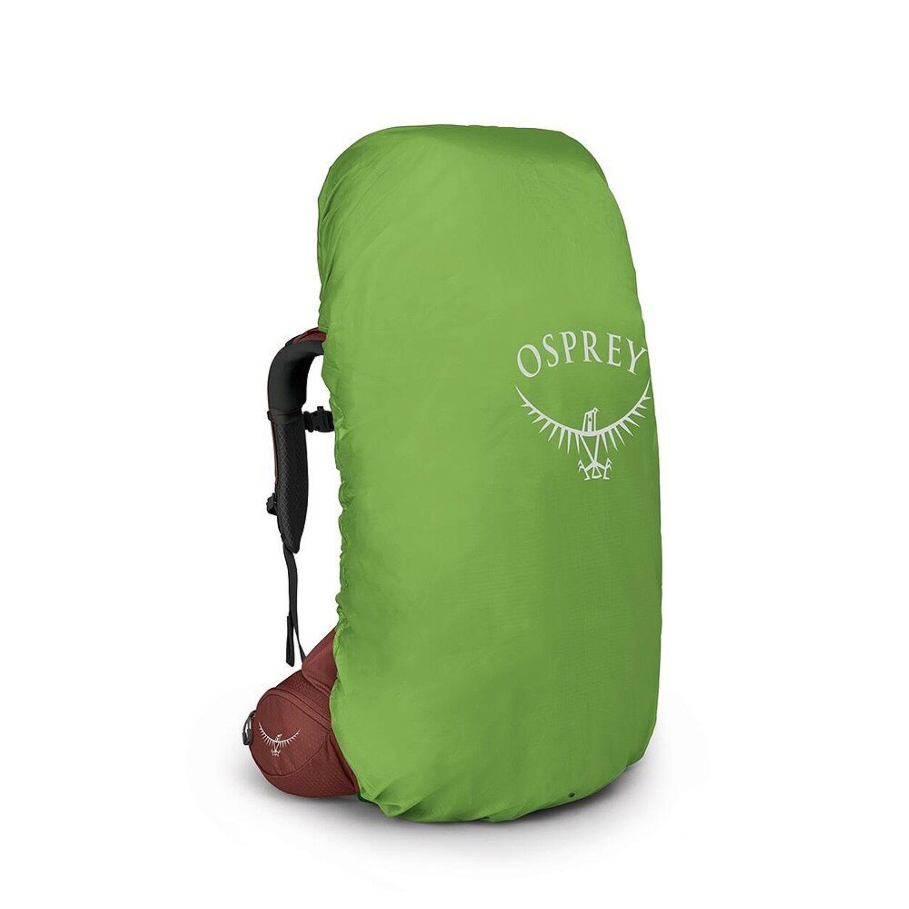 Osprey Aether 55 zaino tecnico da trekking da 55 litri con schienale regolabile AirScape, cintura Fit-on-the-Fly, accesso frontale con cerniera a U, attacchi per bastoncini e copertura antipioggia integrata, ideale per escursioni plurigiornaliere e backpacking.