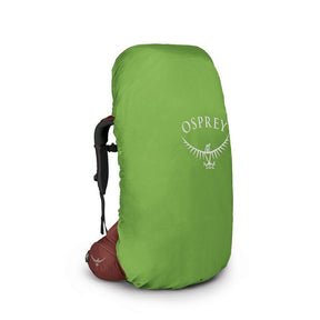 Osprey Aether 55 zaino tecnico da trekking da 55 litri con schienale regolabile AirScape, cintura Fit-on-the-Fly, accesso frontale con cerniera a U, attacchi per bastoncini e copertura antipioggia integrata, ideale per escursioni plurigiornaliere e backpacking.