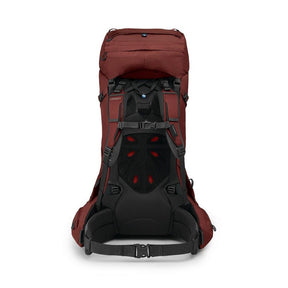 Osprey Aether 65 zaino da trekking ed escursionismo uomo da 65 litri con schienale AirScape regolabile, cinghie di compressione, tasche frontali e attacchi per bastoncini vista laterale per outdoor su Backpacco