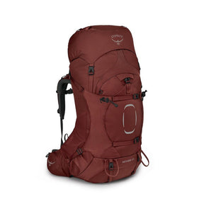 Osprey Aether 65 zaino da trekking ed escursionismo uomo da 65 litri con schienale AirScape regolabile, cinghie di compressione, tasche frontali e attacchi per bastoncini vista laterale per outdoor su Backpacco