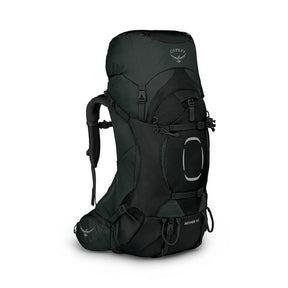 Osprey Aether 55 zaino tecnico da trekking da 55 litri con schienale regolabile AirScape, cintura Fit-on-the-Fly, accesso frontale con cerniera a U, attacchi per bastoncini e copertura antipioggia integrata, ideale per escursioni plurigiornaliere e backpacking.