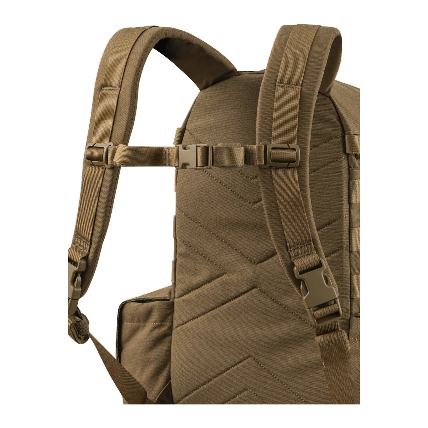 Zaino tattico Helikon-Tex Ambush Backpack in Cordura 500D da 22,8 litri con beavertail, spallacci a sgancio rapido e scomparto per sacca idrica, vista posteriore