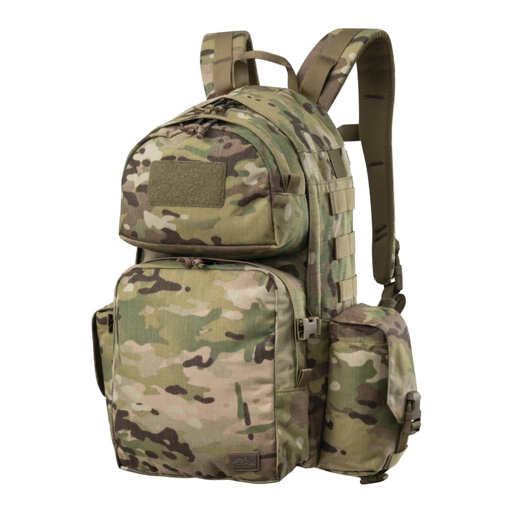 Zaino tattico Helikon-Tex Ambush Backpack in Cordura 500D da 22,8 litri con beavertail, spallacci a sgancio rapido e scomparto per sacca idrica, colore Multicam