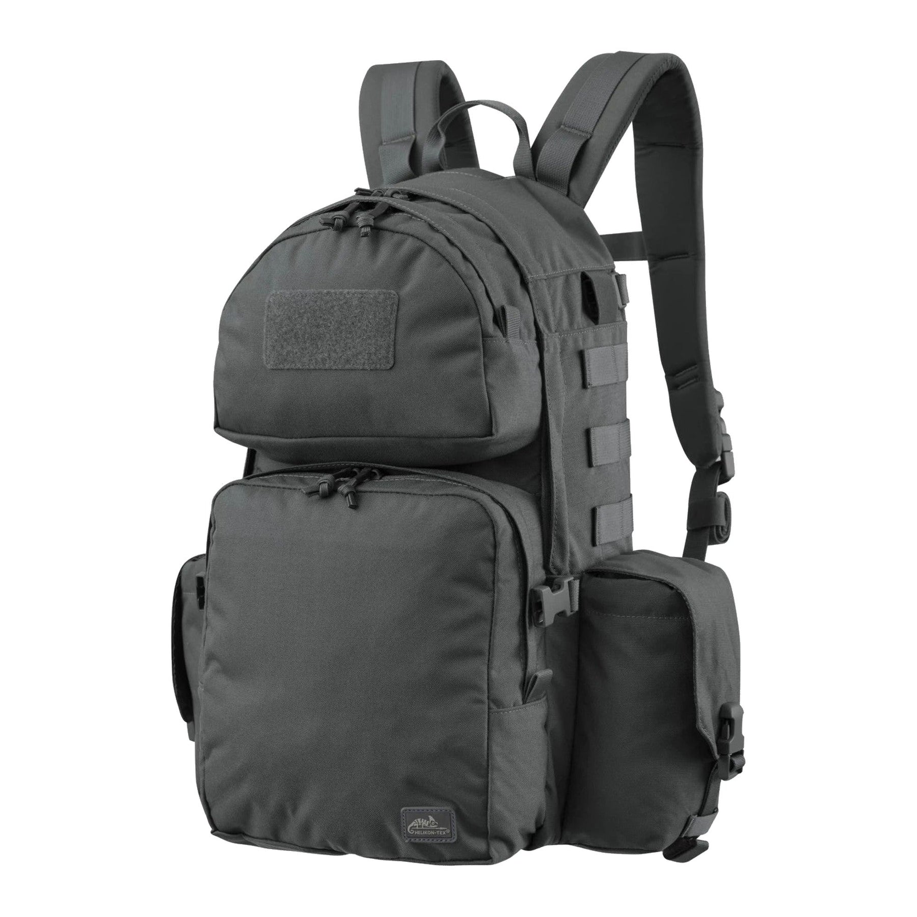 Zaino tattico Helikon-Tex Ambush Backpack in Cordura 500D da 22,8 litri con beavertail, spallacci a sgancio rapido e scomparto per sacca idrica, colore Shadow Grey