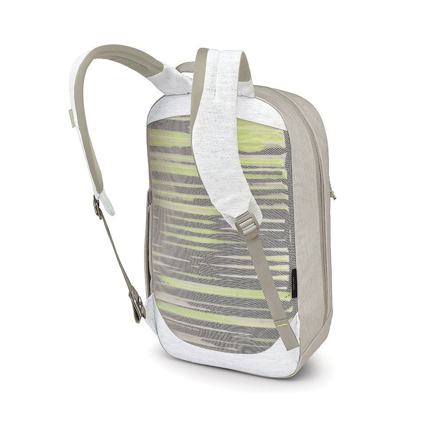 Zaino ecologico Osprey Arcane Earth Large Day da 22 litri, realizzato con materiali riciclati, design urbano e minimalista, per il trasporto quotidiano e laptop