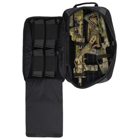Zaino tattico DIRECT ACTION DRAGONFLY LOW PROFILE GUN PACK da 13.5 litri in design compatto grigio e nero, con spallacci imbottiti, maniglia laterale e doppio scomparto - ideale per uso militare, urbano, su backpacco.it