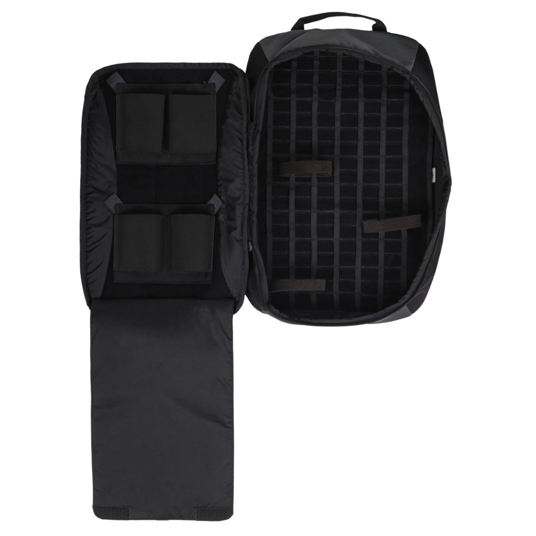 Zaino tattico DIRECT ACTION DRAGONFLY LOW PROFILE GUN PACK da 13.5 litri in design compatto grigio e nero, con spallacci imbottiti, maniglia laterale e doppio scomparto - ideale per uso militare, urbano, su backpacco.it