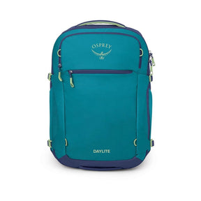 OSPREY DAYLITE CARRY-ON TRAVEL PACK 44 Zaino da viaggio da 44 Litri per bagaglio a mano. In tessuto sostenibile e resistente, con apertura a valigia, scomparto imbottito per laptop e cintura in vita rimovibile per viaggi aerei.