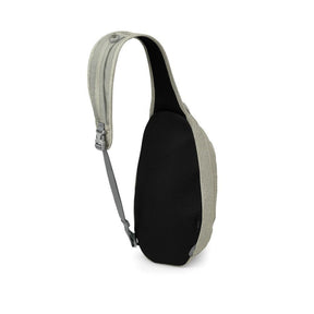 Osprey Daylite Driftshade Sling zaino monospalla compatto da 5 litri in tessuto testurizzato con tracolla singola imbottita in rete traspirante, scomparto principale e tasca frontale con zip per viaggi, tempo libero ed everyday carry