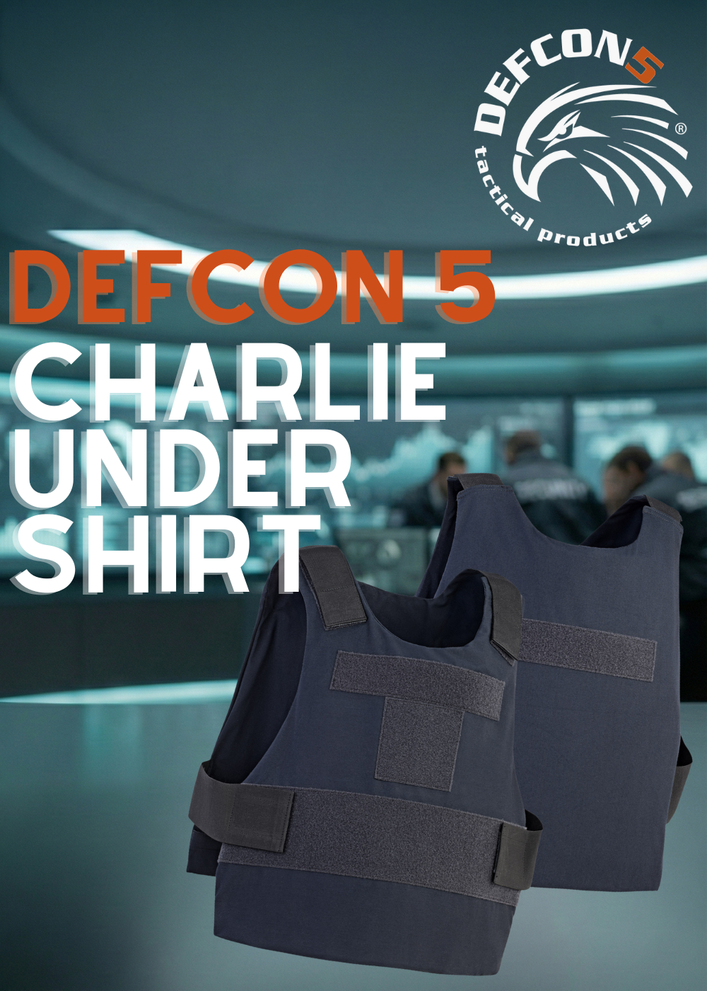 Defcon 5 Charlie Under Shirt Gilet antiproiettile sottogiacca dal design discreto e anatomico per massima protezione e comfort durante missioni sotto copertura o scorta VIP regolabile tramite fasce a strappo e compatibile con piastre balistiche morbide per una difesa efficace senza compromettere la mobilità