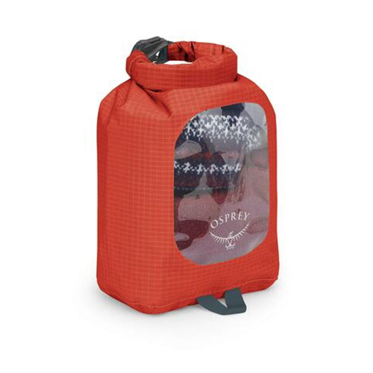 Sacca stagna ultraleggera Osprey Ultralight Dry Sack W/ Window in diverse capacità), con chiusura roll-top impermeabile e finestra trasparente per l'identificazione rapida del contenuto, disponibile nei colori blu petrolio (Waterfront Blue), arancione (Mars Orange) e nero