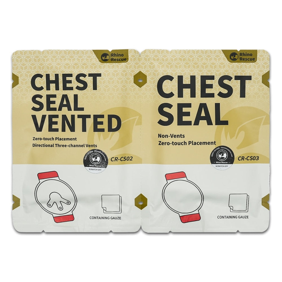 Rhino Rescue | Chest Seal Twin-Pack - Sigillo toracico