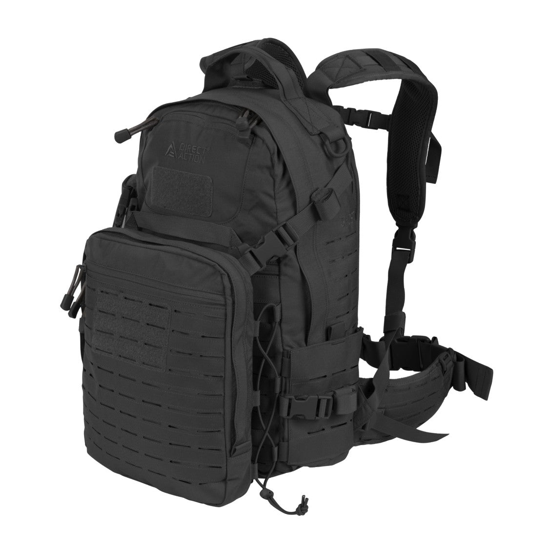 Zaino tattico Direct Action Ghost Mk II da 33 litri in Cordura 500D, con tasca organizer staccabile e cintura MOLLE removibile - colore Black