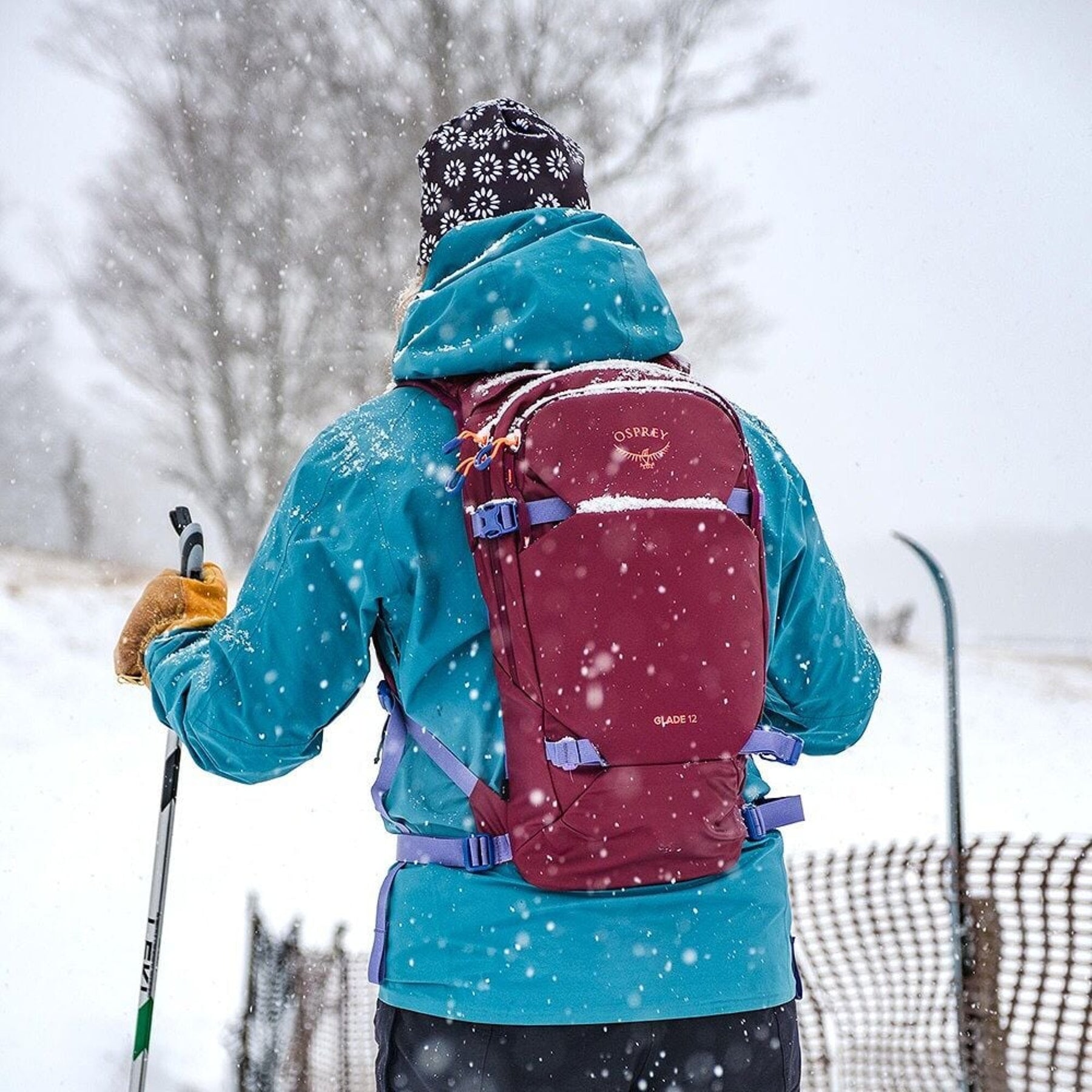 Zaino da sci e snowboard Osprey Glade 12 da 12 litri, zaino idratazione compatto e a basso profilo per attività invernali, con spallacci a contatto e cinghie regolabili, per l'attrezzatura da neve