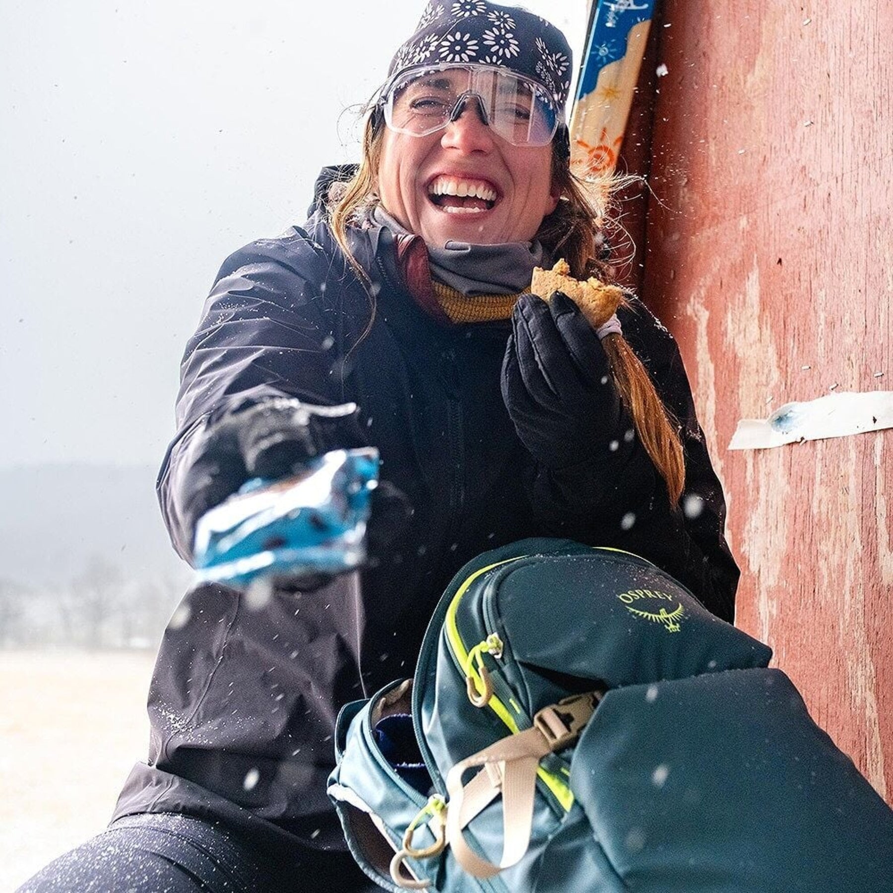 Zaino da sci e snowboard Osprey Glade 20 da 20 litri, zaino idratazione compatibile e a basso profilo per attività invernali, con spallacci a contatto e cinghie regolabili, per l'attrezzatura da neve e sicurezza