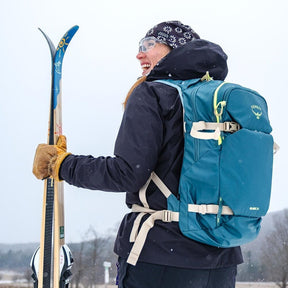 Zaino da sci e snowboard Osprey Glade 20 da 20 litri, zaino idratazione compatibile e a basso profilo per attività invernali, con spallacci a contatto e cinghie regolabili, per l'attrezzatura da neve e sicurezza