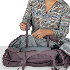 Osprey Fairview 40 Travel Pack zaino da viaggio donna da 40L con cinghie di compressione StraightJacket schienale regolabile e maniglia laterale per trekking e bagaglio a mano
