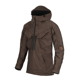 Giacca Helikon-Tex Pilgrim Anorak Jacket colore Earth Brown / Black A, vista frontale