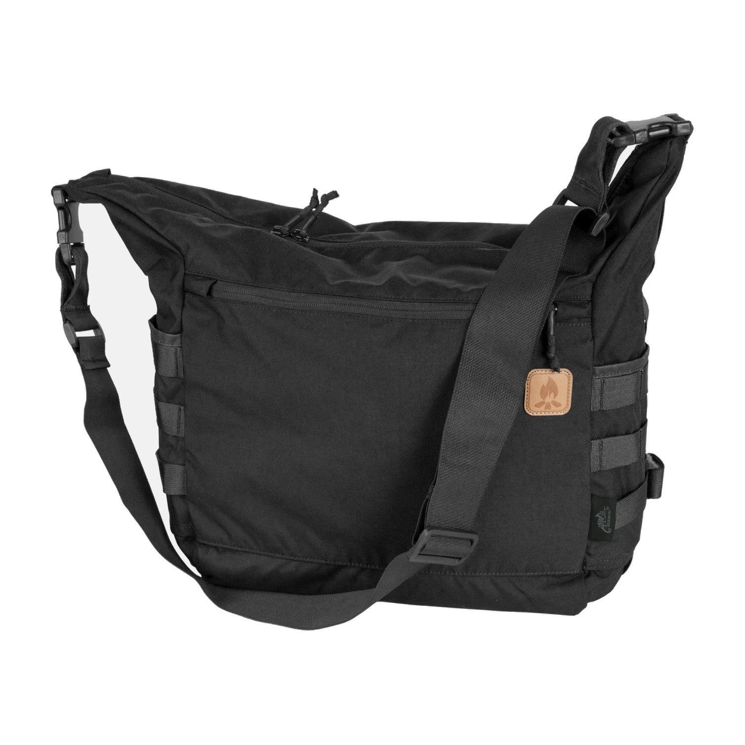 Borsa da campo a tracolla Helikon-Tex Bushcraft Satchel da 21,5 litri in Cordura 500D, con scomparto interno organizzato, tasche esterne, pannelli MOLLE/PALS e tracolla regolabile removibile - colore Black