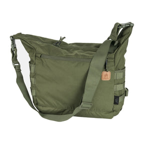 Borsa da campo a tracolla Helikon-Tex Bushcraft Satchel da 21,5 litri in Cordura 500D, con scomparto interno organizzato, tasche esterne, pannelli MOLLE/PALS e tracolla regolabile removibile - colore OD Green