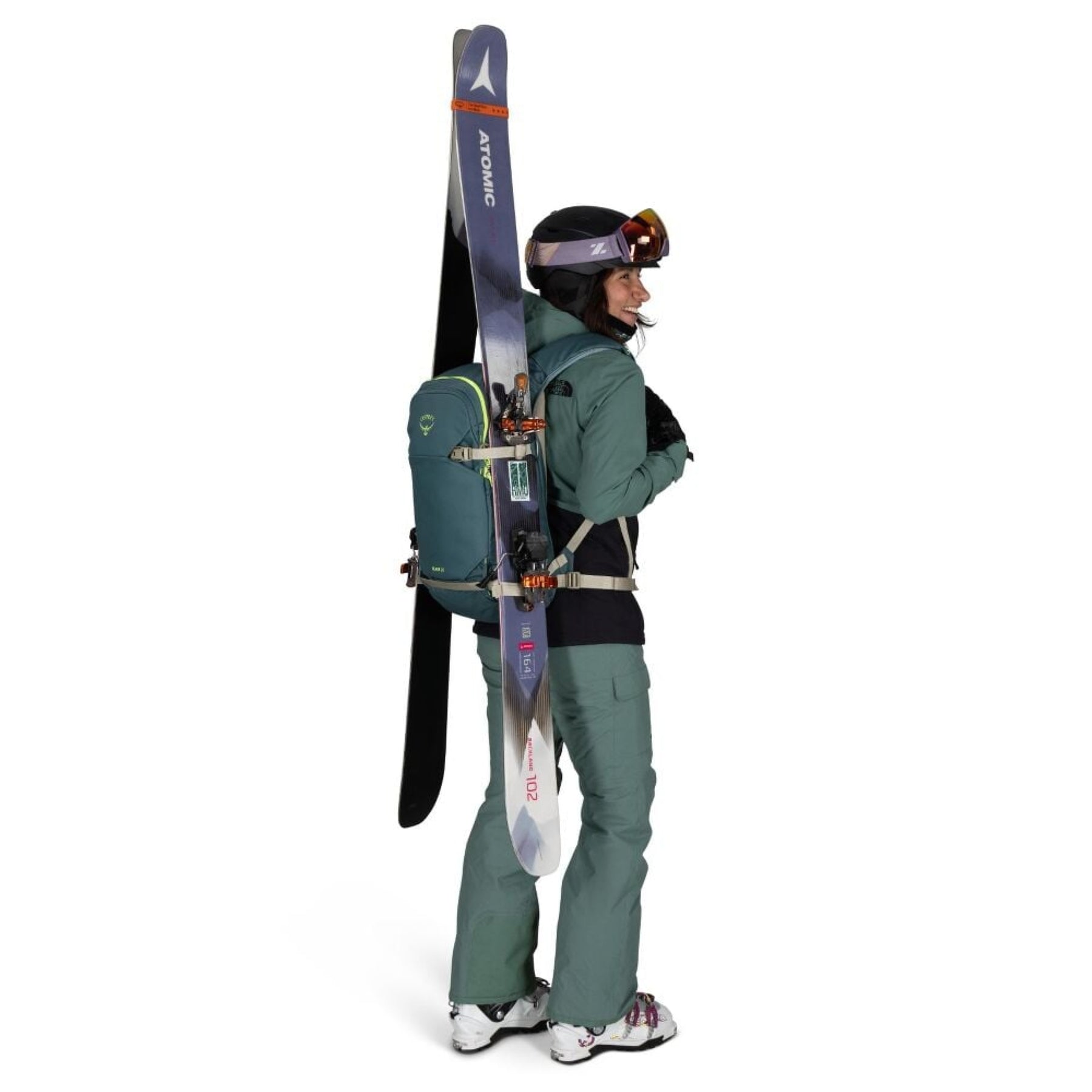 Zaino da sci e snowboard Osprey Glade 20 da 20 litri, zaino idratazione compatibile e a basso profilo per attività invernali, con spallacci a contatto e cinghie regolabili, per l'attrezzatura da neve e sicurezza